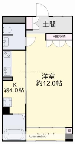 ノジュール(1K/2階)の間取り写真