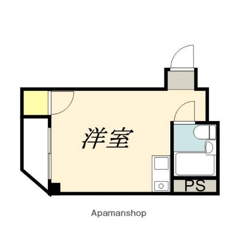 SOハイツ岡山(ワンルーム/2階)の間取り写真