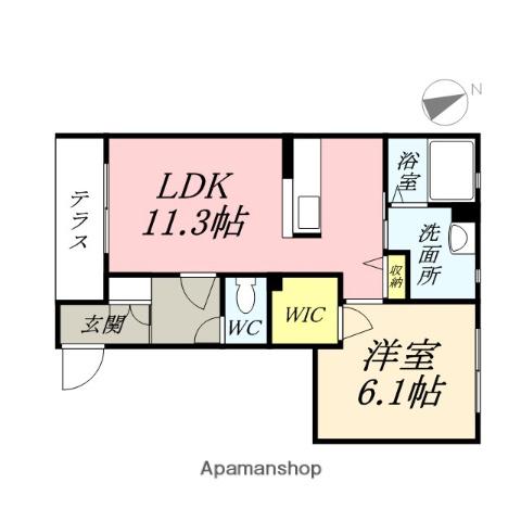 ヴィラージュ弐番館(1LDK/1階)の間取り写真