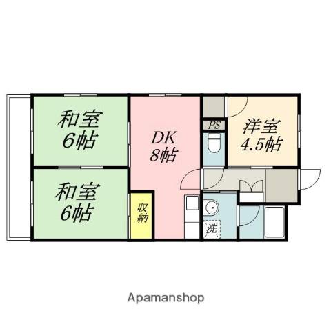 シティハイツ清水(3DK/4階)の間取り写真
