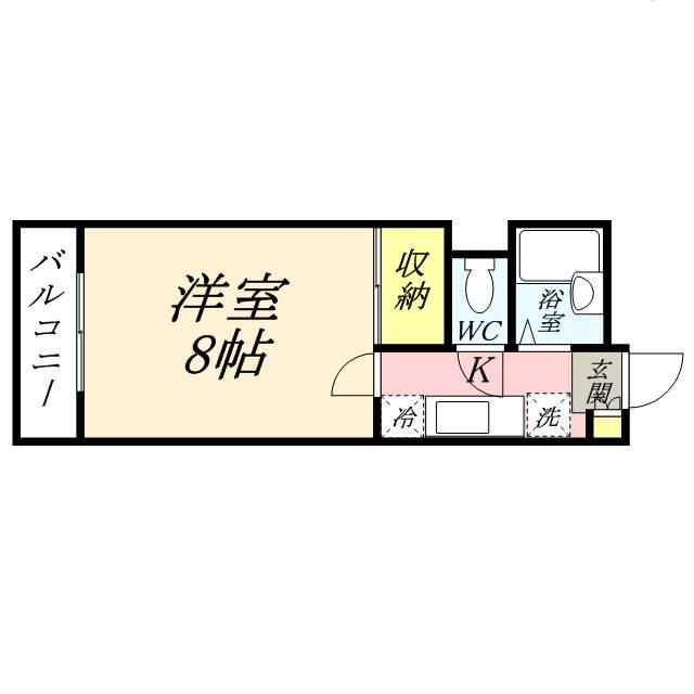 ミラドール今Ⅱ(1K/3階)の間取り写真