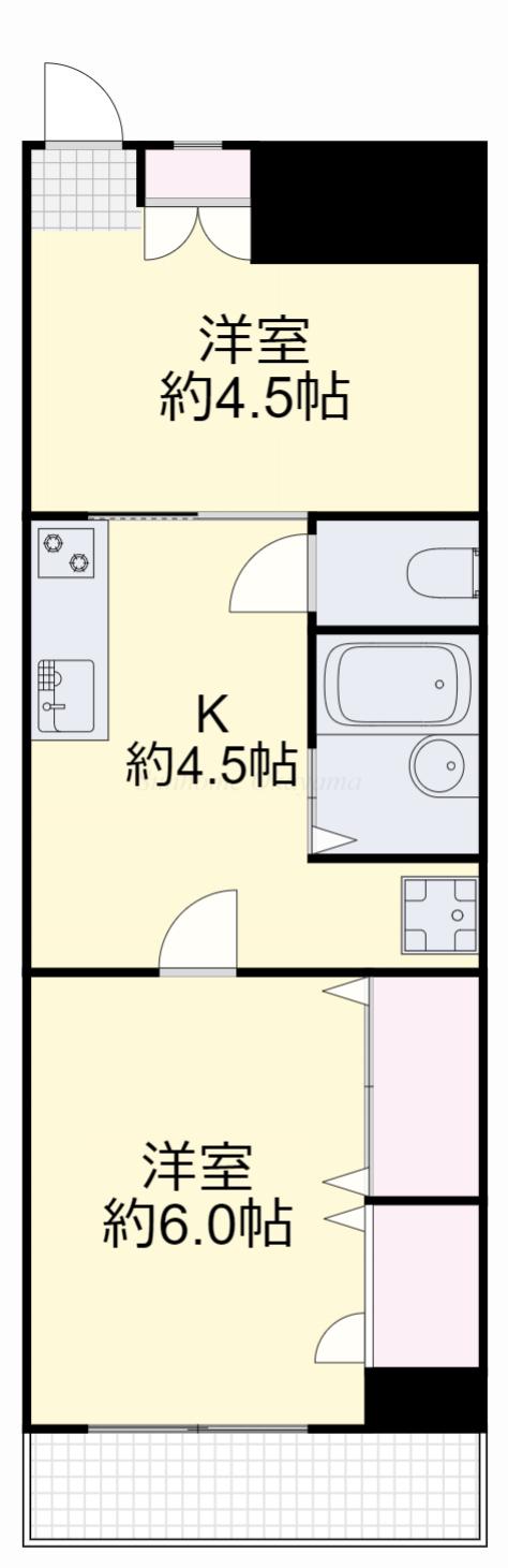 センチュリーふなばし(2K/6階)の間取り写真