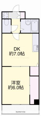 トーコーレジデンス豊成(1DK/9階)の間取り写真