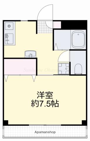 シャト・アトレーユ(1K/2階)の間取り写真