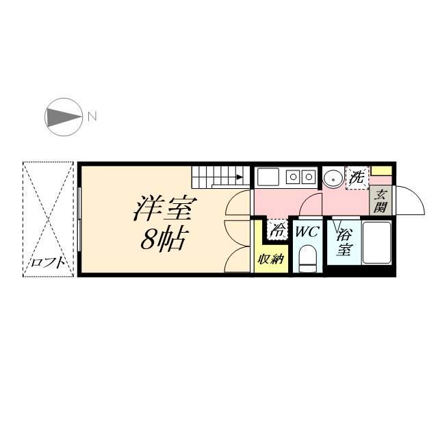 シャルマンパレス(1K/1階)の間取り写真