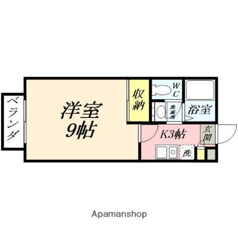 エステートピアM(1K/1階)の間取り写真