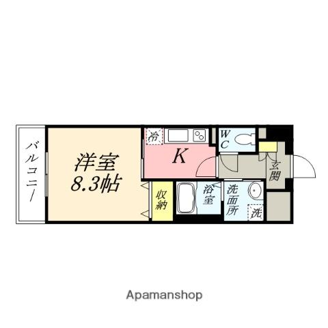 エスペランサ奥田(1K/5階)の間取り写真
