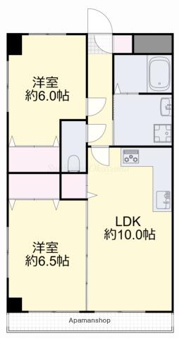 メゾンボヌール(2LDK/2階)の間取り写真