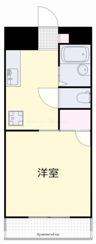 奥田コーポ(1K/1階)の間取り写真