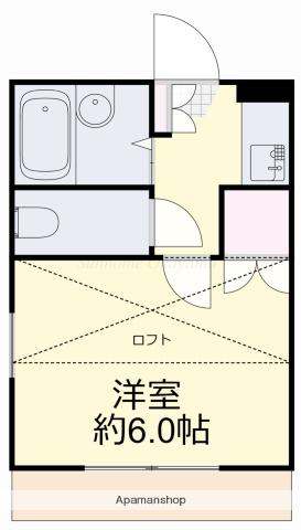 ファミーユMS(1K/1階)の間取り写真