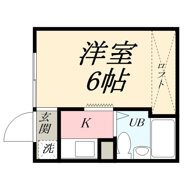 カサボニータ(ワンルーム/3階)の間取り写真