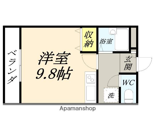 アーバンコーポ黒住(ワンルーム/1階)の間取り写真
