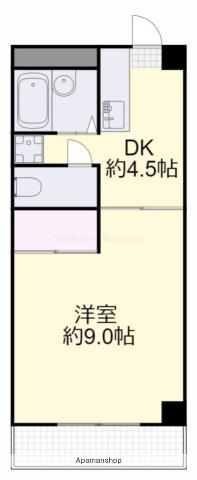 カーサプリメーラ(1DK/2階)の間取り写真