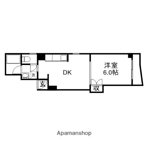 サンピア柳町(1DK/4階)の間取り写真