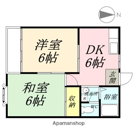 ジュエル洲崎(2DK/3階)の間取り写真