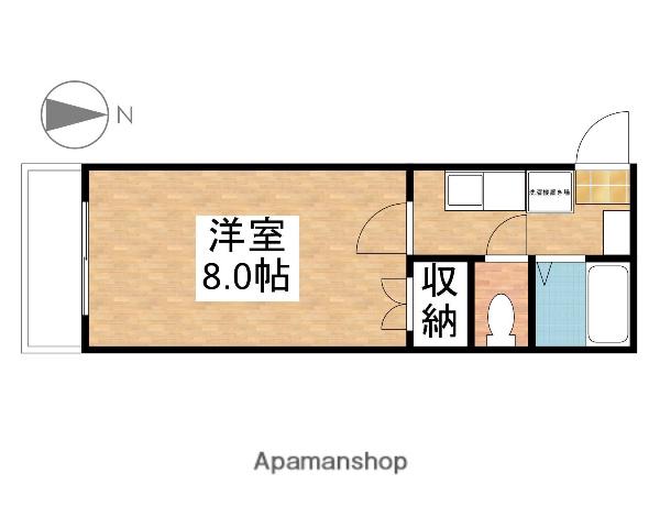 アルフィーネ十日市D棟(1K/4階)の間取り写真