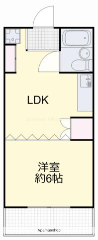 スカラトーレ大元駅前(1LDK/1階)の間取り写真