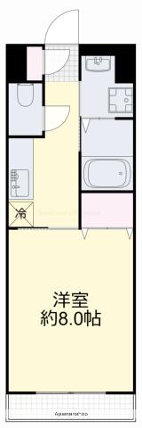 グランデュール幸町(1K/3階)の間取り写真