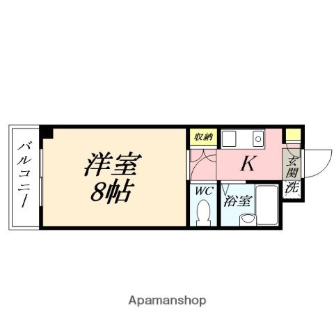 サンライト津島Ⅰ(1K/2階)の間取り写真