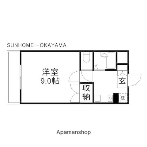 桂マンションⅡ(1K/1階)の間取り写真
