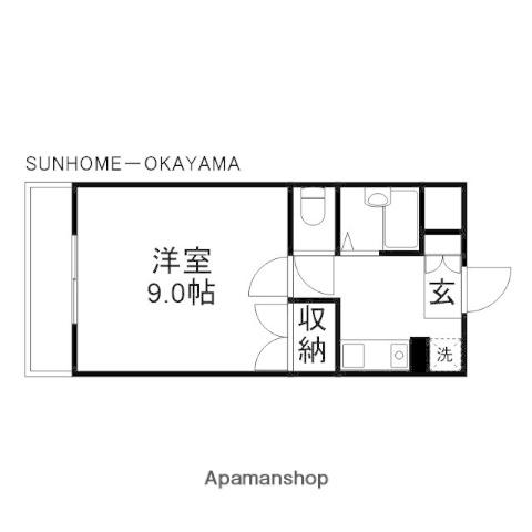 桂マンションⅡ(1K/3階)の間取り写真