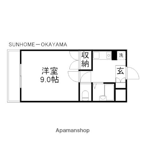 桂マンションⅡ(1K/2階)の間取り写真