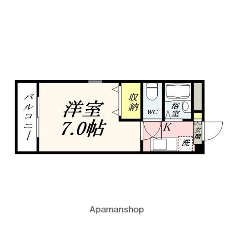 入江第二ビル(1K/4階)の間取り写真