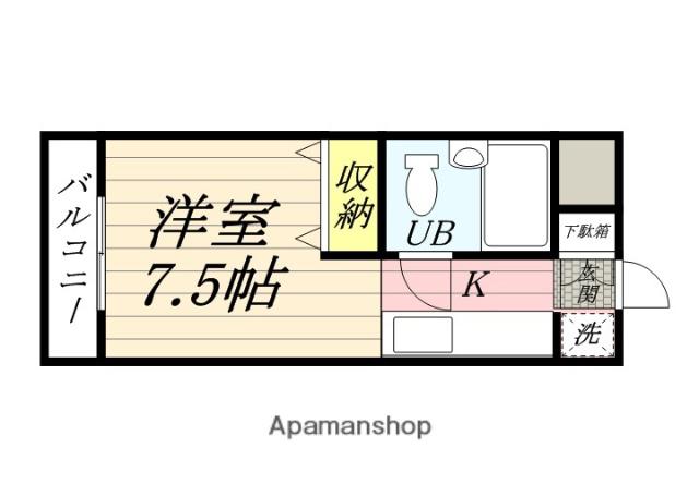 プレアール大供(1K/4階)の間取り写真
