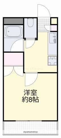 レディスマンション・キャステル(1K/1階)の間取り写真