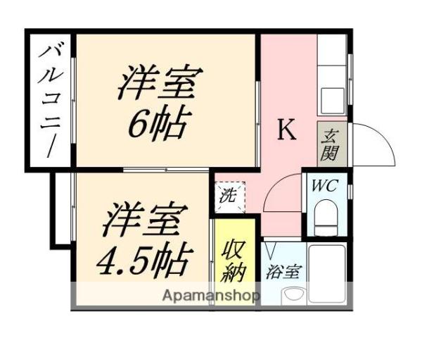 アネックスあゆみ(2K/2階)の間取り写真