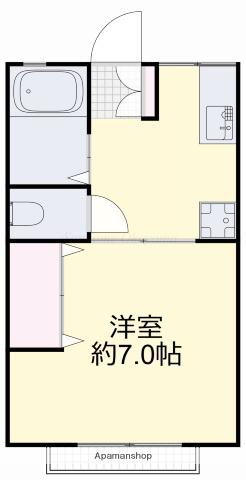 シティハイムオーサンス(1K/1階)の間取り写真