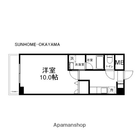 コンフォートケヤキ(1K/4階)の間取り写真