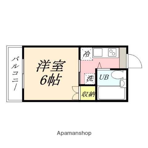 プレアール原尾島(1K/3階)の間取り写真