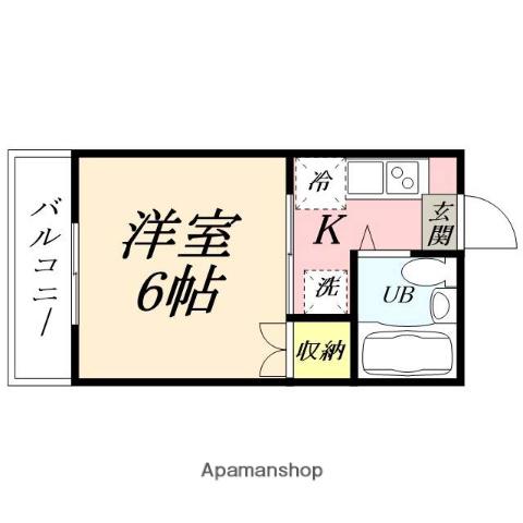 プレアール原尾島(1K/3階)の間取り写真