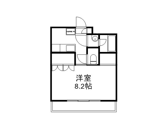 アメニティー伊島(1K/3階)の間取り写真