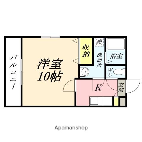 東古松S-1ビル(1K/1階)の間取り写真