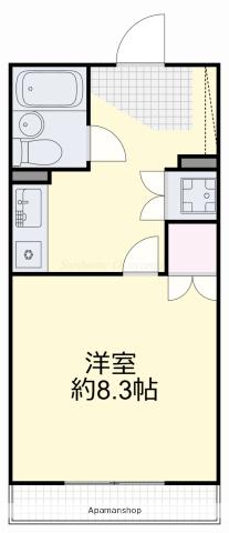 ダイアパレス東島田(1K/2階)の間取り写真