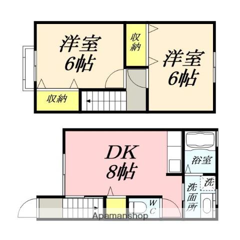 庭瀬ダイイチコーポ(2DK)の間取り写真