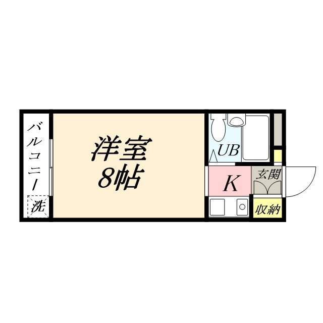 アルファ清心町1(ワンルーム/4階)の間取り写真