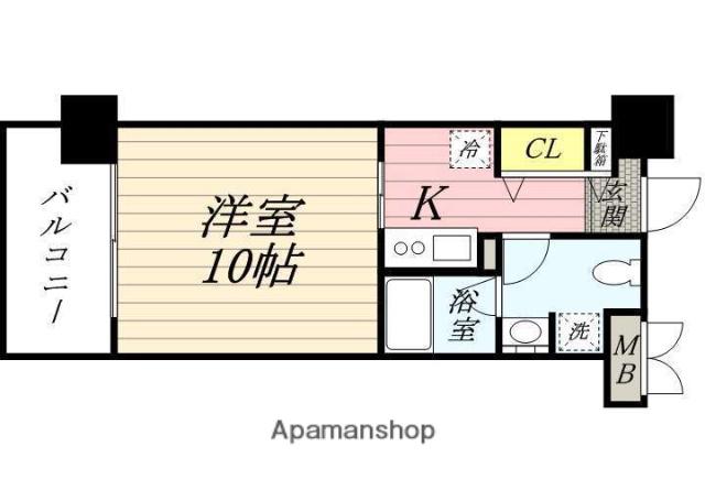 AXⅠS伊島(1K/8階)の間取り写真