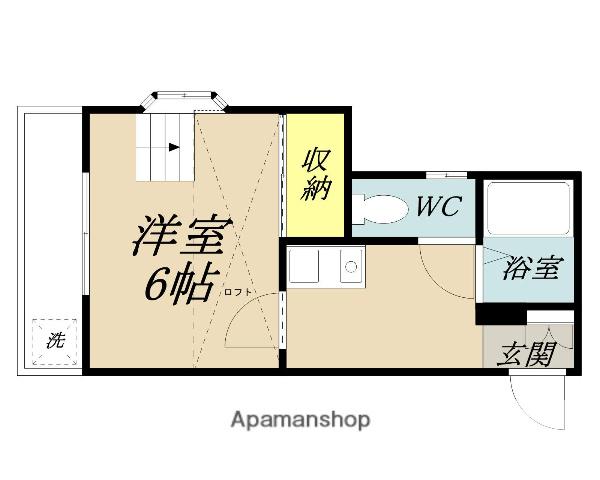 ロワール青江(1K/2階)の間取り写真