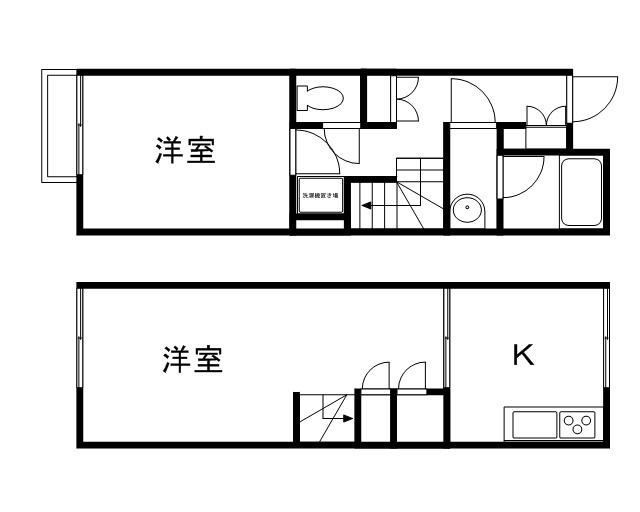 レオネクスト倉富(1LDK/1階)の間取り写真