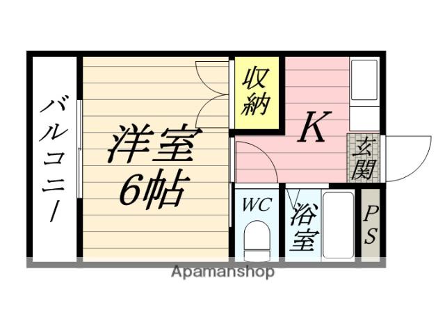 リトルハイム青江Ⅰ(1K/2階)の間取り写真