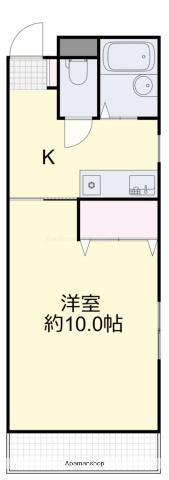 アクティブIN内山下(1DK/4階)の間取り写真