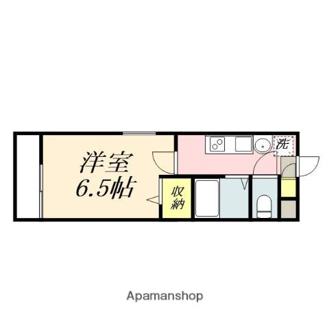 ウェーブレジデンス西川原(1K/2階)の間取り写真