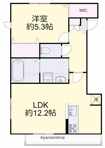 LATELIER(1LDK/3階)の間取り写真