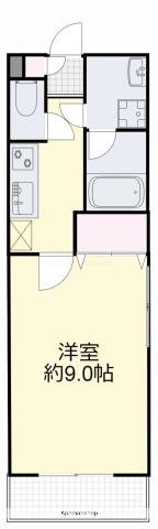 ゲパール高島駅前(1K/2階)の間取り写真