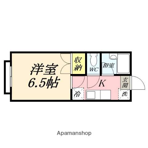 セイル95(1K/2階)の間取り写真