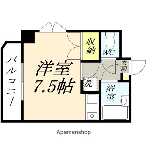 ダイアパレス京町2(ワンルーム/2階)の間取り写真