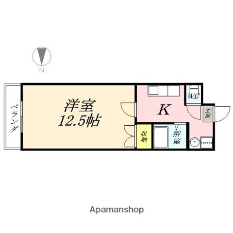 パル98(1K/4階)の間取り写真